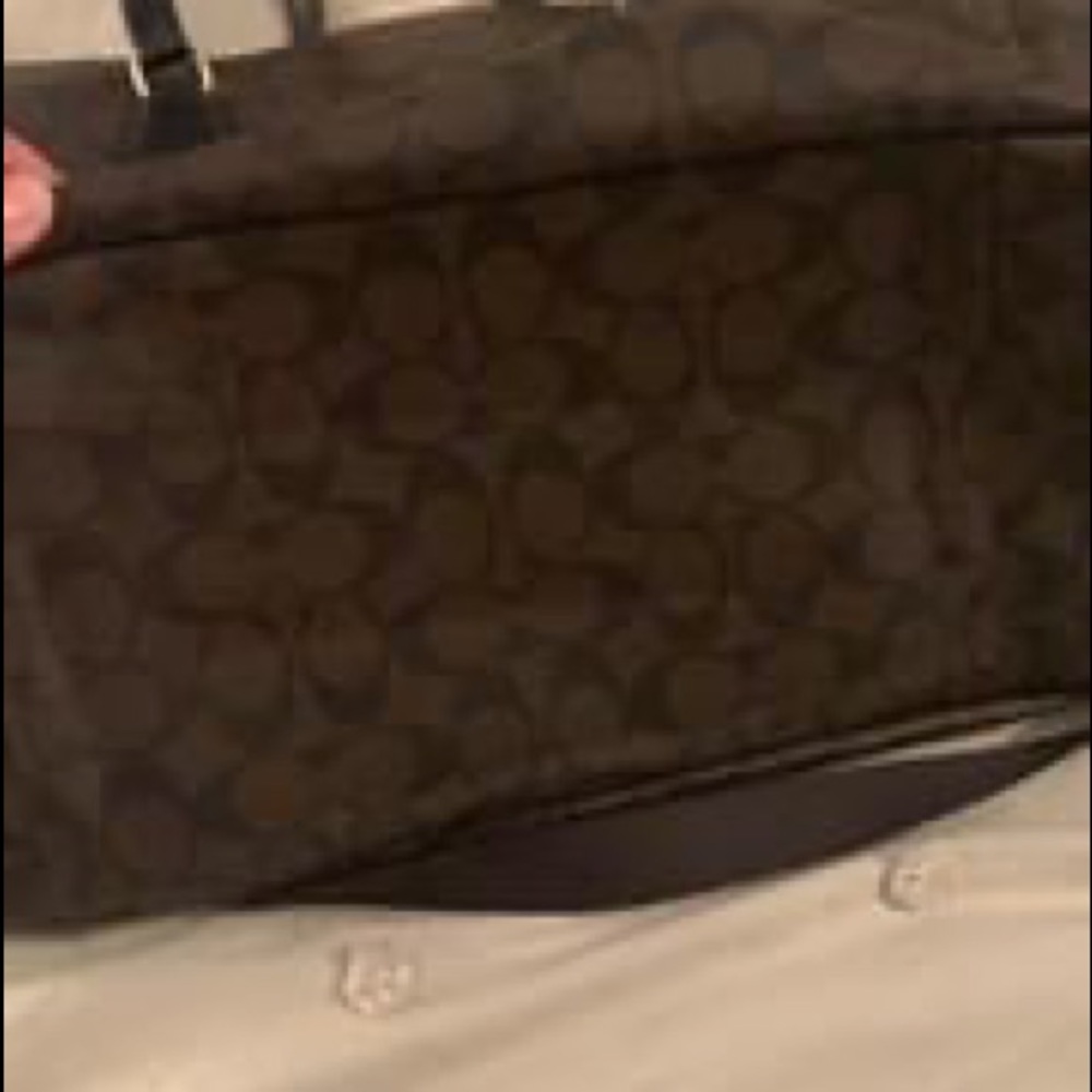 Coach Baby Bag In Signature Canvas Leather Gem